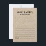 Tarjeta de consejos y deseos de Bodas rusos<br><div class="desc">Añada un toque personal a su boda con un consejo rústico de boda de papel kraft y una tarjeta de deseos. Esta tarjeta de consejo incluye el título y los detalles en negrita negra sans serif estilo de fuente en el papel kraft. Perfecto para boda, ducha de bebé, fiesta de...</div>