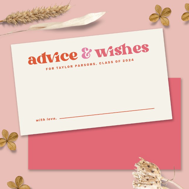 Tarjeta de Consejos y Deseos de Graduación Boho Re (Subido por el creador)