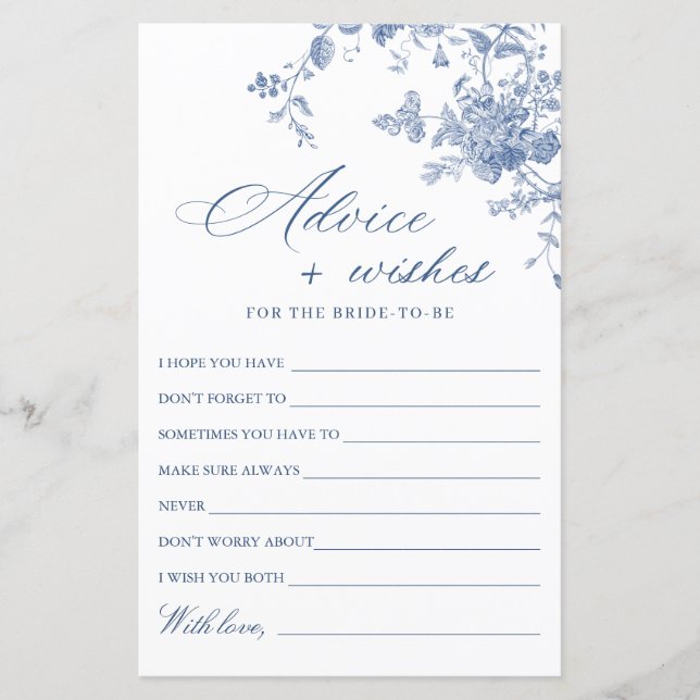 Tarjeta de consejos y deseos del jardín francés az (Anverso)