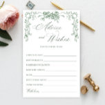 Tarjeta de consejos y deseos ecológicos para el or<br><div class="desc">Personalice con la novia el nombre y la fecha de la ducha. Para una mayor personalización,  haga clic en el enlace "personalizar adicional". Si necesitas ayuda,  ponte en contacto conmigo,  por favor.</div>