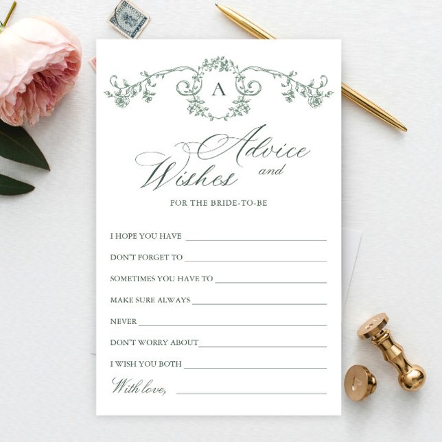 Tarjeta de consejos y deseos florales de Grace Orn (Subido por el creador)