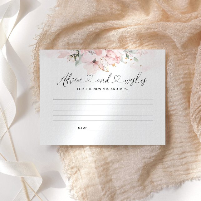 Tarjeta de consejos y deseos florales de Rubor (Subido por el creador)