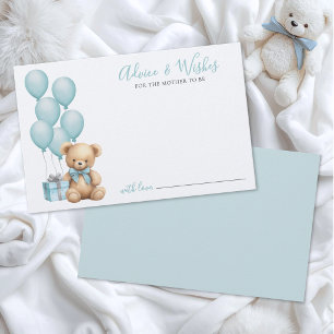 Tarjeta de Consejos y Deseos para Baby Shower de O