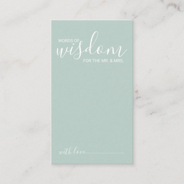 Tarjeta de consejos y deseos para Bodas de guiones (Anverso)