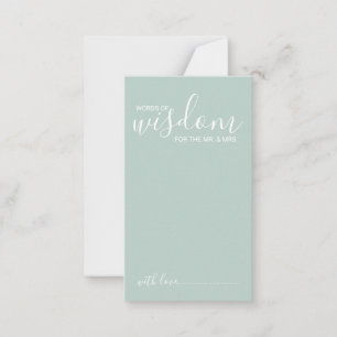 Tarjeta de consejos y deseos para Bodas de guiones