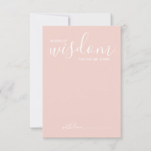 Tarjeta de consejos y deseos para Bodas de guiones