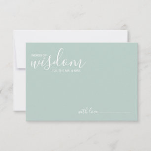 Tarjeta de consejos y deseos para Bodas de guiones
