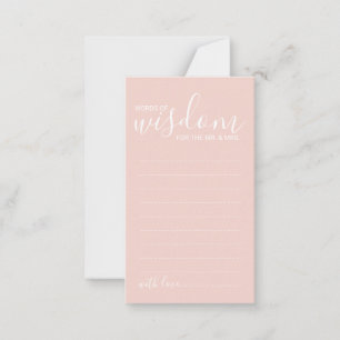 Tarjeta de consejos y deseos para Bodas de guiones