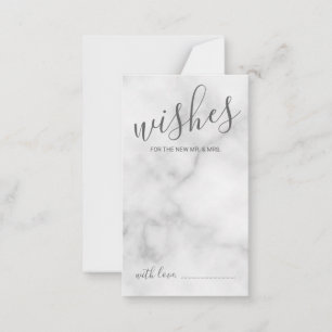 Tarjeta de consejos y deseos para Bodas de mármol