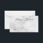 Tarjeta de consejos y deseos para Bodas de mármol<br><div class="desc">Añada un toque personal a su boda con un elegante consejo de boda y tarjeta de deseos. Esta tarjeta de consejo presenta el título en un elegante y gris estilo de letra de caligrafía y detalles en sans modernos grises serif estilo de fuente sobre fondo de mármol blanco. Perfecto para...</div>
