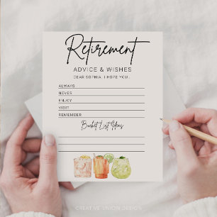Tarjeta de Consejos y Deseos para Fiesta de Jubila