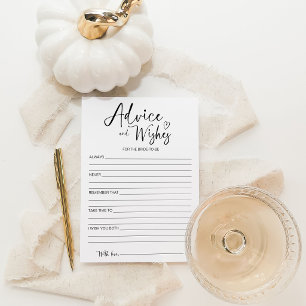 Tarjeta de Consejos y Deseos Para la Novia
