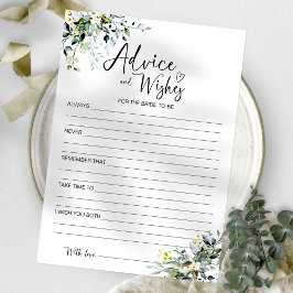Tarjeta de Consejos y Deseos para la Novia