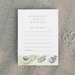 Tarjeta de consejos y deseos para la playa de Wate<br><div class="desc">Desde la fiesta de compromiso hasta la noche del boda,  las parejas veteranas han intentado y han hecho un verdadero consejo para los futuros recién casados. Estas tarjetas de moda y consejos tropicales añaden un recuerdo especial para que la pareja lea a medida que pasan los años.</div>