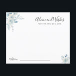 tarjeta de consejos y deseos para las flores azule<br><div class="desc">Un diseño azul polvoriento con hermosas flores acuáticas. No dude en cambiar los colores y detalles del texto.</div>