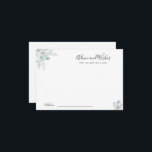 tarjeta de consejos y deseos para las flores azule<br><div class="desc">Un diseño azul polvoriento con hermosas flores acuáticas. No dude en cambiar los colores y detalles del texto.</div>