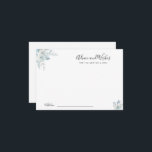 tarjeta de consejos y deseos para las flores azule<br><div class="desc">Un diseño azul polvoriento con hermosas flores acuáticas. No dude en cambiar los colores y detalles del texto.</div>