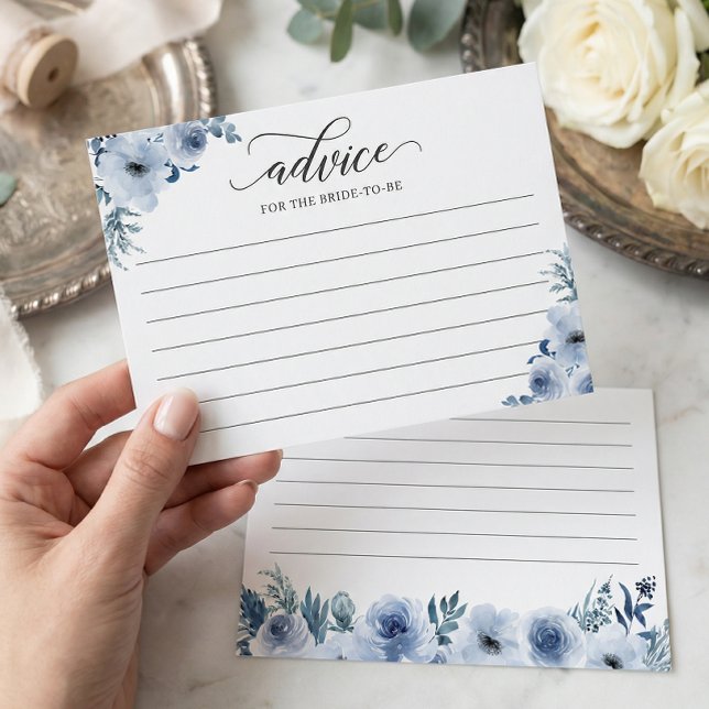 Tarjeta de consejos y deseos para las flores azule (Subido por el creador)