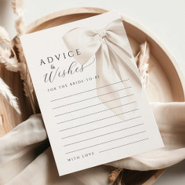 Tarjeta de consejos y deseos para las novias con b