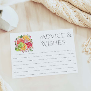 Tarjeta de consejos y deseos para las novias de Ci