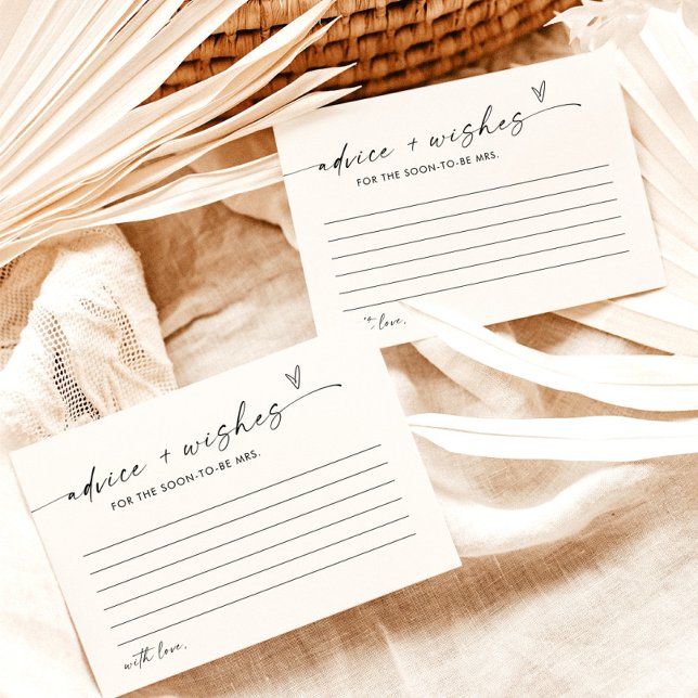 Tarjeta de consejos y deseos para las novias, Mini (Subido por el creador)