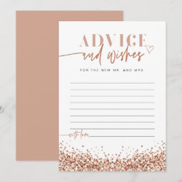 Tarjeta de consejos y deseos para las Rosas de oro