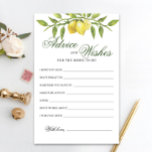 Tarjeta de consejos y deseos para leones dulces y<br><div class="desc">Elegante tarjeta Rubor Rosa Greenery Advice and Wishes. Para una personalización adicional,  no dude en ponerse en contacto conmigo.</div>