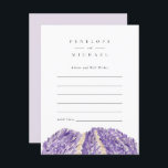 Tarjeta de consejos y deseos para los campos de la<br><div class="desc">Desde la fiesta de compromiso hasta la noche del boda,  las parejas veteranas han intentado y han hecho un verdadero consejo para los futuros recién casados. Estas románticas y pintorescas tarjetas de consejo añaden un recuerdo especial para que la pareja lea a medida que pasan los años.</div>