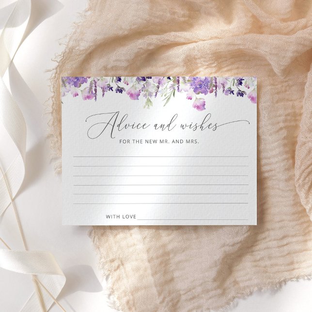 Tarjeta de consejos y deseos para novias con lavan (Subido por el creador)