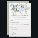 Tarjeta de consejos y deseos sobre la vegetación f<br><div class="desc">Esta tarjeta de consejos y deseos se completa con un bonito borde floral azul pastel subió en tonos pastel. Si necesitas más productos que coincidan,  por favor envíame un mensaje.</div>