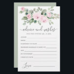 Tarjeta de consejos y deseos sobre la vegetación f<br><div class="desc">Una hermosa frontera floral rosa sobrepasa esta tarjeta de consejos y deseos. Si necesitas más productos que coincidan,  por favor envíame un mensaje.</div>