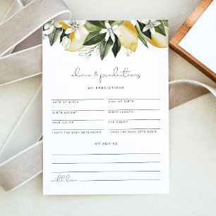 Tarjeta de Consejos y Predicciones DAHLIA Lemon Ba