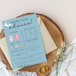 Tarjeta De Consejos Y Predicciones De Baby Shower