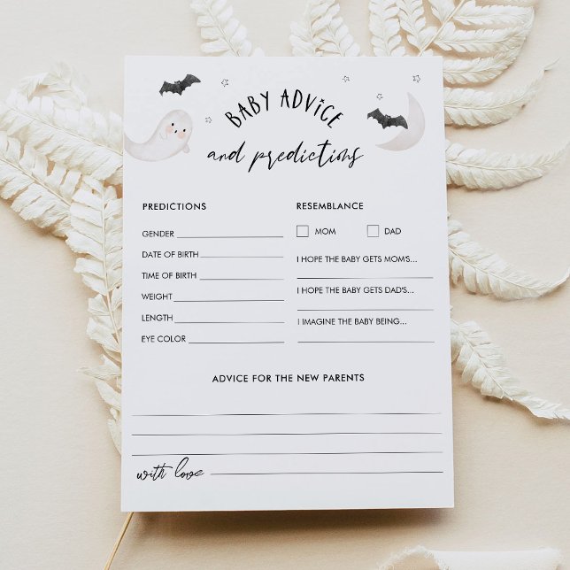 Tarjeta de consejos y predicciones de Baby Shower  (Subido por el creador)