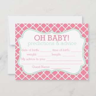 Tarjeta de consejos y predicciones marroquíes rosa