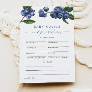 Tarjeta de Consejos y Predicciones para Baby Showe