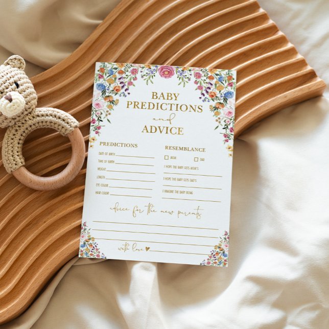 Tarjeta de consejos y predicciones para bebés con  (Subido por el creador)