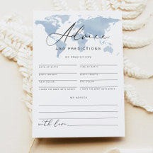 Tarjeta de consejos y predicciones para bebés de a