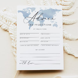 Tarjeta de consejos y predicciones para bebés de a