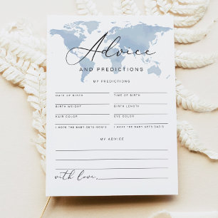 Tarjeta de consejos y predicciones para bebés de a