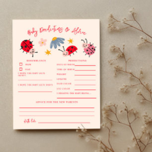 Tarjeta de consejos y predicciones para bebés de B