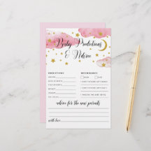 Tarjeta de consejos y predicciones para bebés en l