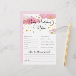 Tarjeta de consejos y predicciones para bebés en l