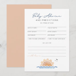 Tarjeta de consejos y predicciones para bebés en l