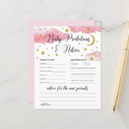 Tarjeta de consejos y predicciones para bebés en l