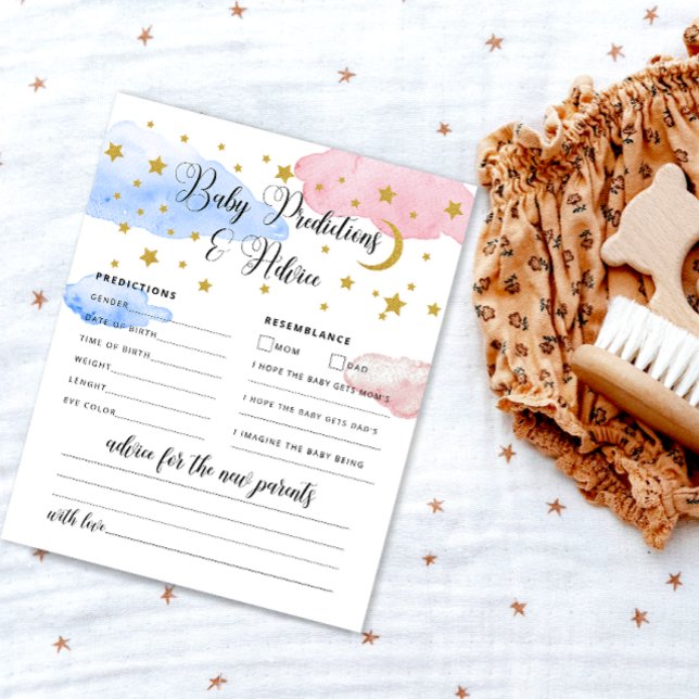 Tarjeta de consejos y predicciones para bebés en l (Subido por el creador)