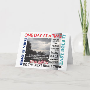 tarjeta de consignas de recuperación de 12 pasos