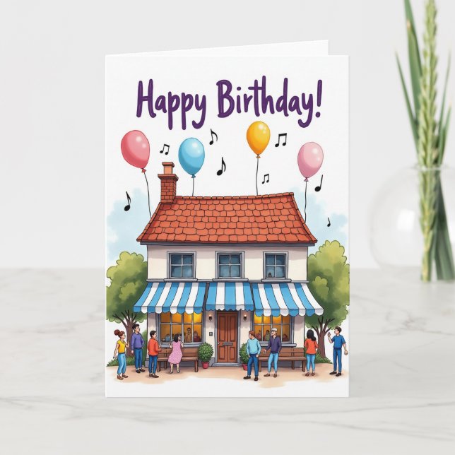 Tarjeta de Construcción de Celebración de Cumpleañ (Anverso)