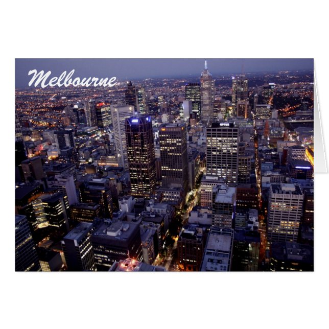 Tarjeta de construcción de perfil aéreo Melbourne  (Anverso (Horizontal))