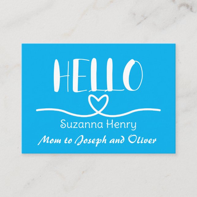 Tarjeta de contacto de mi mamá de Hola chico mamá  (Anverso)